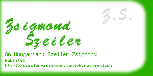 zsigmond szeiler business card